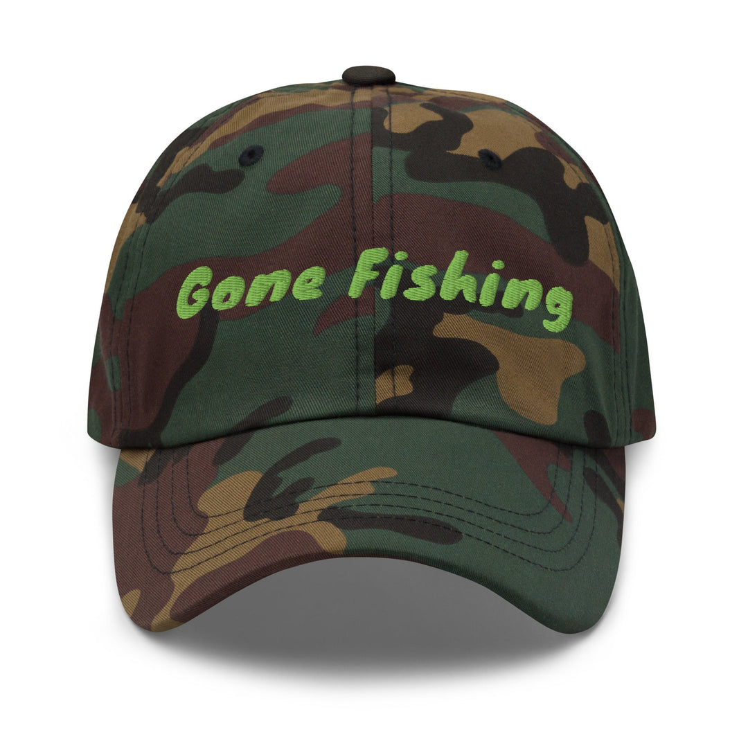 Gone fishing in Camo - Dad hat - Oddhook