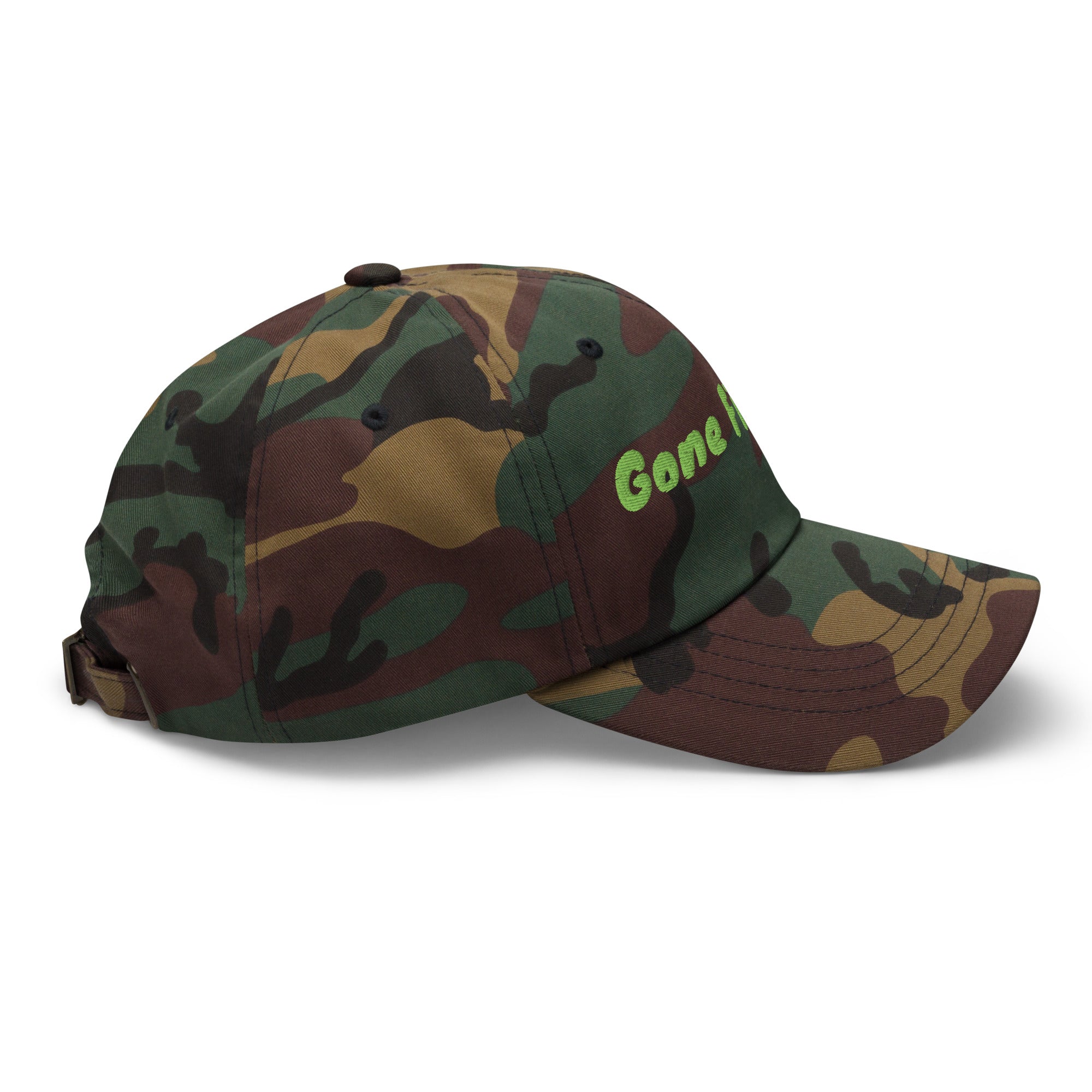 Gone fishing in Camo - Dad hat - Oddhook